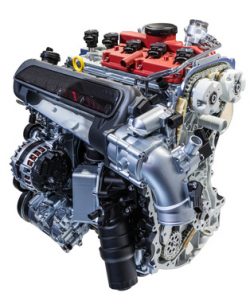 Five cylinder car engine